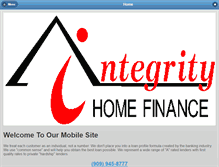 Tablet Screenshot of integrityhomefinance.com